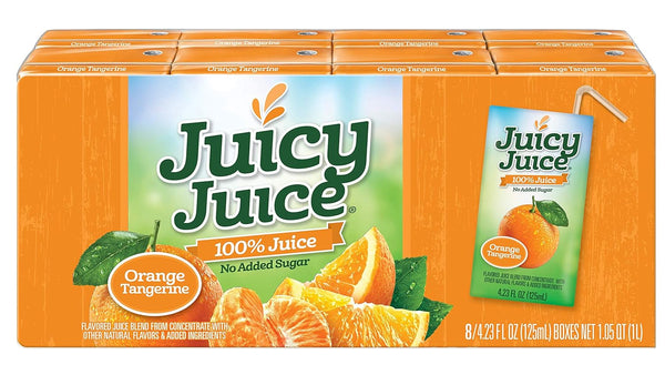 Juicy Juice Orange Tangerine Juice Single Serve Fun Box, 33.84 Fluid Ounce