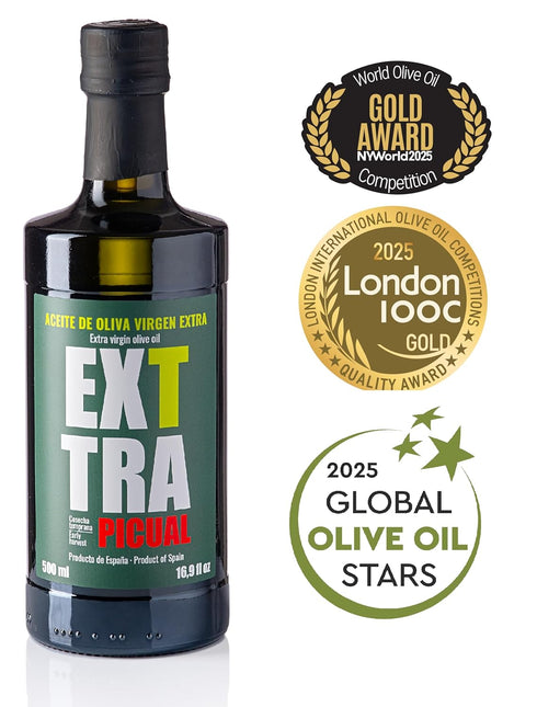 Exttra 500 ml 16.9 Oz Original - Extra Virgin Olive Oil Early Harvest (Picual Variety) - / Fl