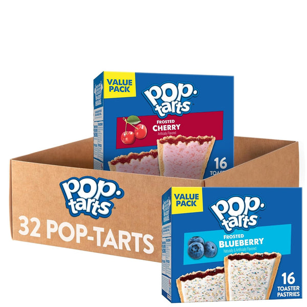 Pop-Tarts Toaster Pastries, Breakfast Foods, Kids Snacks, Value Pack, Variety Pack (32