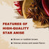 52USA Star Anise, Whole 4oz (Pack of 1), NON-GMO Verified Chinese Dried Anise Spice