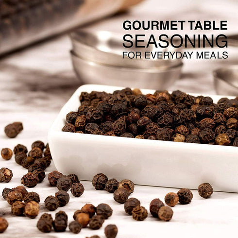 Packed 5015 (1Lb-Black The Spice Lab Black Tellicherry Peppercorns for Grinder in the USA - Steam Sterilized Kosher