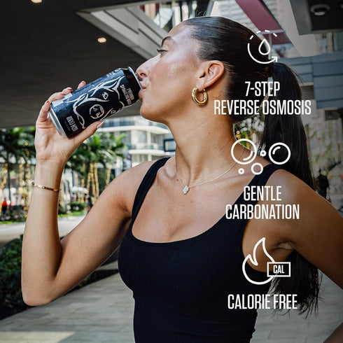 12 Pack,16 oz, 100% NO DAYS OFF Premium Sparkling Water - fl Sparkling (Unflavored) - Ultra-Purified Reverse Osmosis