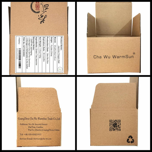 ChaWuWarmSun Jasmine Pearls Tea Dragon Ball, 3.5oz/100g, Loose Leaf Green Tea of Chinese