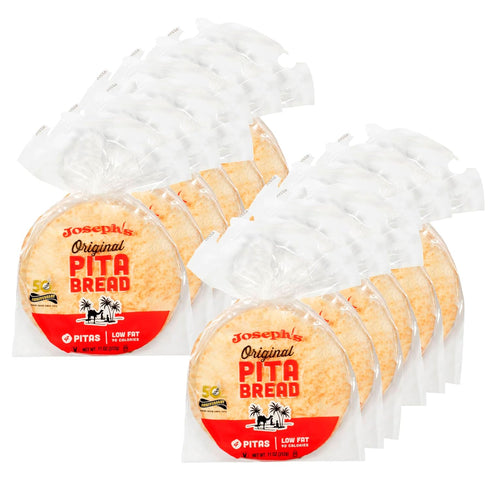 Joseph's Original White Pita Bread - Low Calorie - Kosher and Vegan