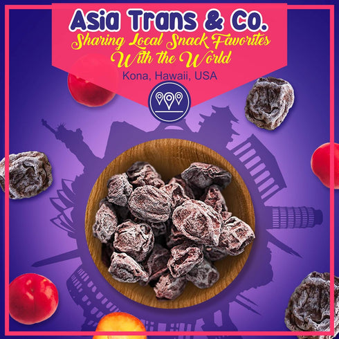 Asia Trans Sweet Seedless Li Hing Mui Crack Seed Plums, 4 oz, Naturally Sweet Dried Asian Plum Candy