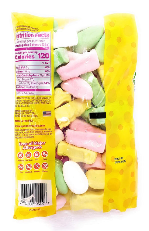 Pack 3 10 oz 30 oz Spangler Bunnies, Chicks, and Eggs Marshmallow Easter Candy - of - Per Bag - Total of Candy Gluten