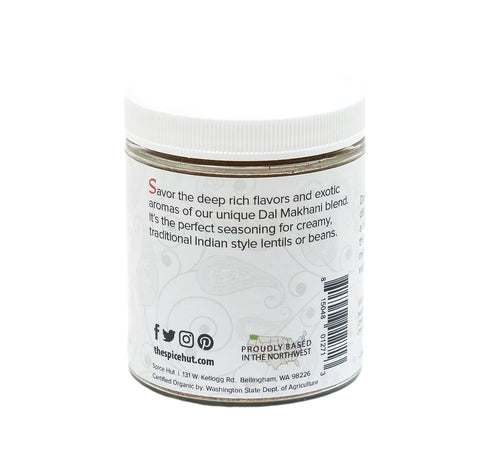 Spice Hut - Dal Makhani Lentil Seasoning Organic, Indian Lentil Desi Spice Masala for Cooking (3.5oz Glass Jar)