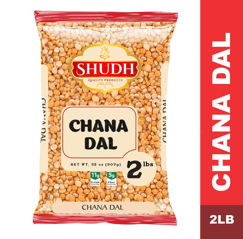 2lbs Shudh Chana Dal (Split Desi Chickpeas) ~ All Natural | Vegan | Gluten Friendly | Non-Gmo