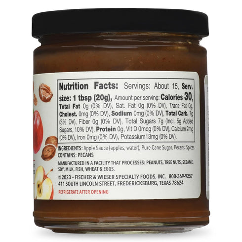 10.9 Oz., Pack 6 Fischer & Wieser Pecan Apple Butter