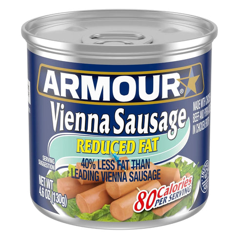Generic Vienna Sausage Reduced Fat 4.6 oz cans (Pack of 12)