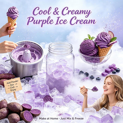 WGENGWU Premium Purple Sweet Potatoes & Ube Powder, Natural Ube Extract, Ultra-Fine Easy Dissolve Powder, Ideal