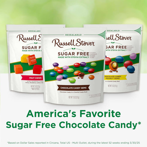 7.5oz Russell Stover Sugar Free Candy, Bags