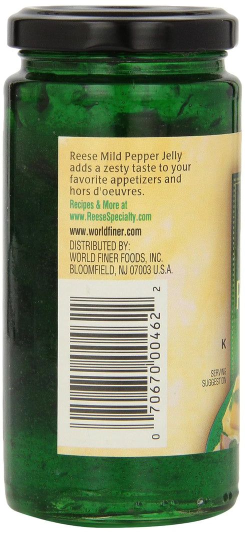 10 (Pack 12) Reese Jelly, Mild Jalapeno, Jar, Ounce