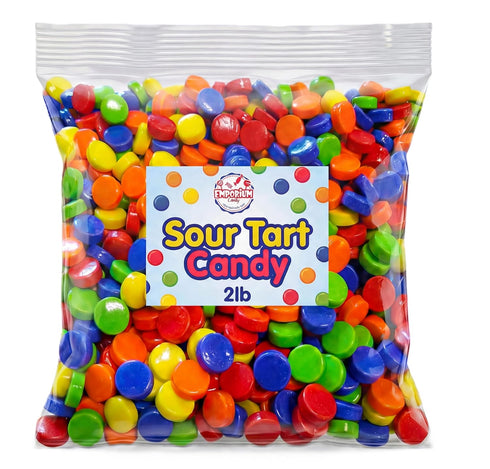 2 lb Bulk Sour Lemon Lime Orange Blue Raspberry Cherry Candy Bites