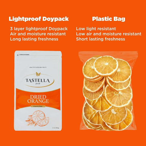 3oz 85g TASTELLA Dried Orange Slices, Cocktail Garnishes for Drinks, Dried Fruit for Cocktails, Dehydrated Orange