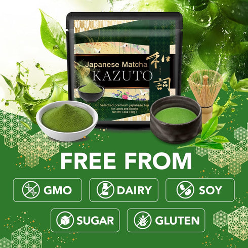 Visit the Store 100% (1.06oz, Kazuto Premium Ceremonial Grade Matcha Green Tea Powder - Premium First Harvest Single