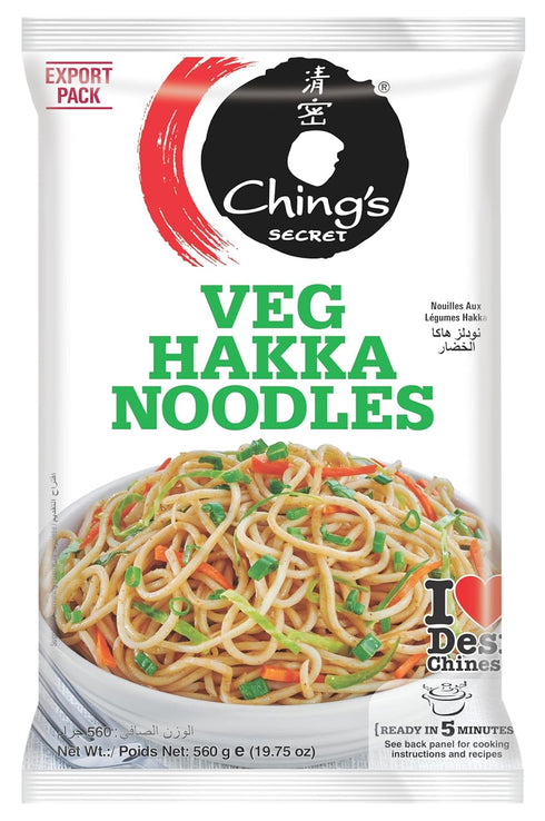 CHING'S Secret Hakka Veg Noodles, Made with 100% Durum Wheat/ 600g., 21.1oz. Value