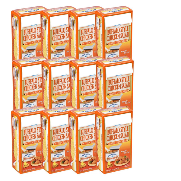 Generic Buffalo Style Chicken Salad with Crackers Kit Ready to Eat with Spoon