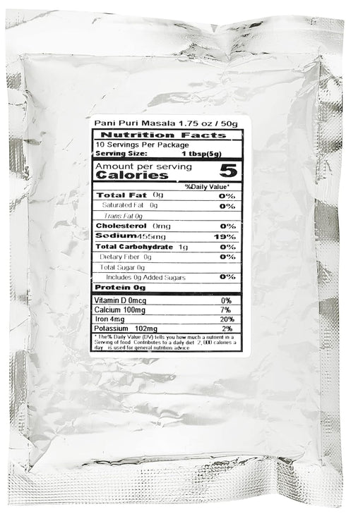 Rani Pani Puri Coins (Uncooked, Microwaveable) 7oz with Pani Puri Masala (14-Spice Blend) 3.5oz, Vegan