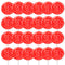 Red Swirl Lollipops, 24 Count Classic Hard Candy Suckers, Individually Wrapped Sweet