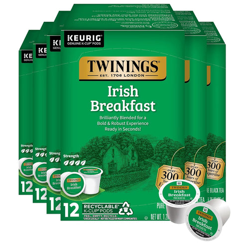 Twinings Irish Breakfast Black Tea 72 K-Cup Pods for Keurig, 12 Count