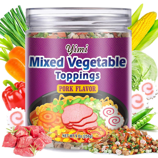 Yimi Dried Ramen Toppings, Dried Mixed Vegetables Toppings - Dehydrated Vegetables |