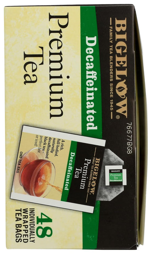 48 Count 48 Bigelow Premium Decaffeinated Blend Black Tea, Contains Individually Wrapped Tea Bags, Decaf Tea