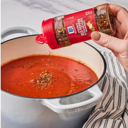 2.64 oz McCormick Seasoning, Crushed Red Pepper & Italian Herbs, Robust Italian Seasoning for Garlic Bread, Pasta, Dip