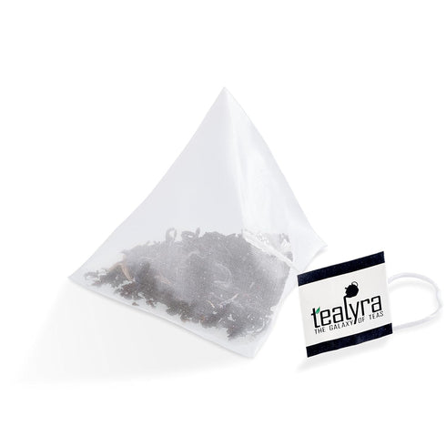Tealyra Cream Earl Grey Tea Pyramids Bags, Classic Black Leaf Tea with Citrusy Vanilla Flavor, 25 Sachets (2-ounce)