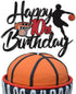 Basketball Happy 10th Birthday Cake Topper, 10 Years Old Basketball Player Scene Cake Decoration for Boys Kids Party