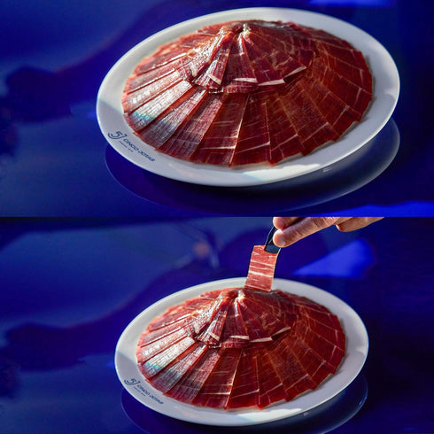 100% 3 oz Cinco Jotas Hand-Carved Jamn Ibrico de Bellota | Acorn-Fed Iberian Ham | Authentic Spanish Ham Ibrico