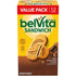 belVita Breakfast Bar Biscuit Sandwiches, Dark Chocolate Creme, Value Pack, 12 Packs