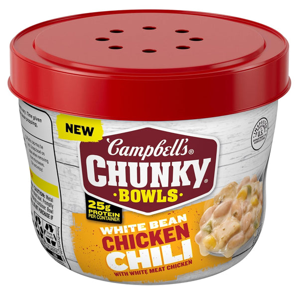 Campbells Chunky White Bean Chicken Chili, 15.25 oz Bowl