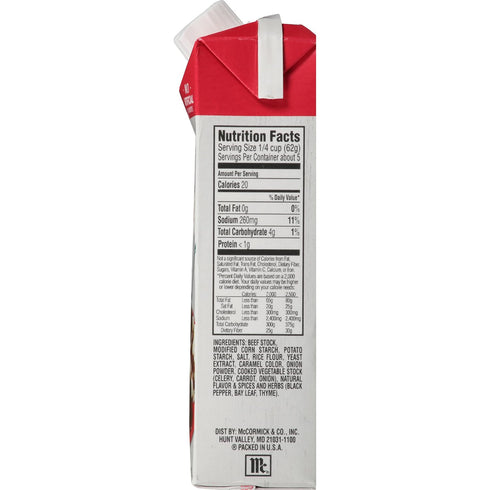 12 OZ (Pack 8) McCormick Beef Wet Gravy