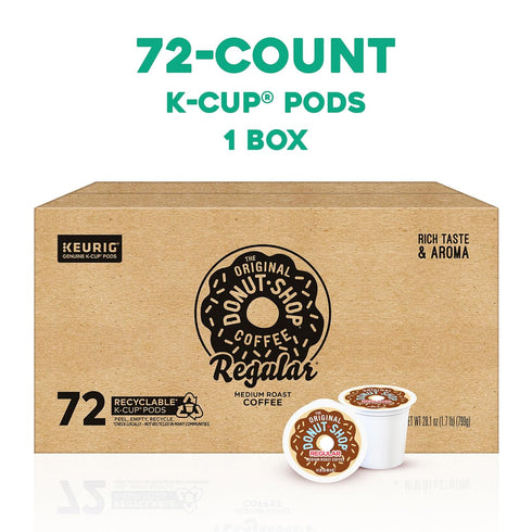 72 Count The Original Donut Shop Regular Keurig Single-Serve K-Cup Pods, Medium Roast Coffee