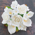 Global Sugar Art Calla Lily and Peace Rose Sugar Flower Bouquet, White Wedding Cake Topper by Chef Alan Tetreault