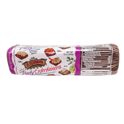 S. Rosen's 4 S.Rosens Cocktail Rye Bread - Pumpernickel (Case of Loaves)