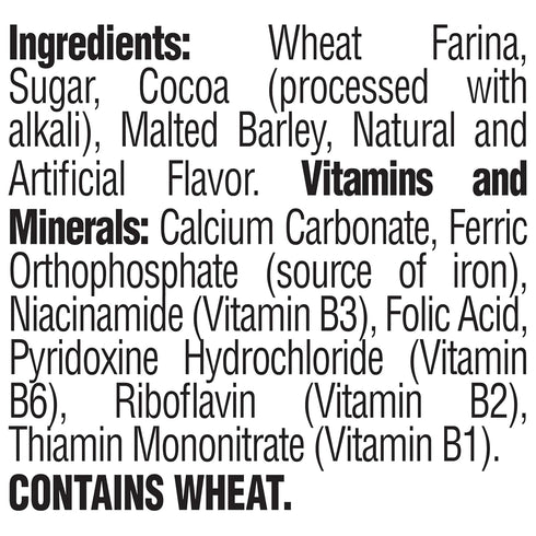 28 OZ Malt-O-Meal Chocolate Hot Wheat Cereal, Instant Porridge with Folic Acid and Iron, Quick Breakfast Ready