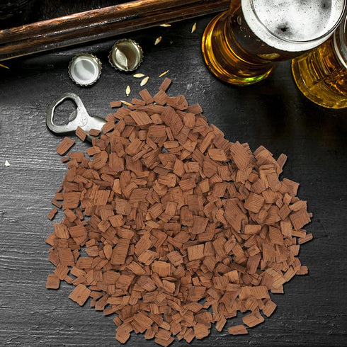 RUNROTOO 3 100g/Bag, Bags Oak Chips: Toasted French Oak Chips For Wine Brewing - Whiskey Flavor Wine Making Supplies