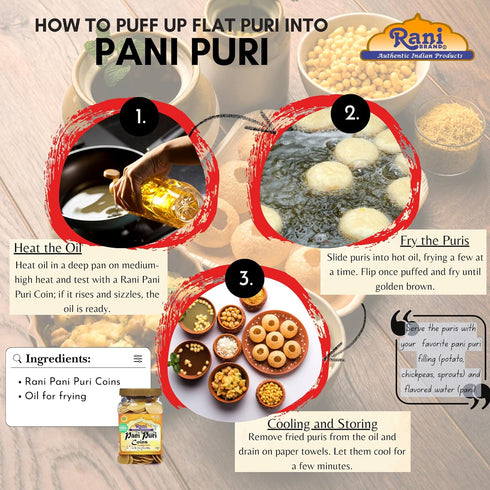 64oz (4lbs) (14-Spice 1.75oz (50g) Rani Pani Puri Coins (Uncooked, Microwaveable Wheat Semolina Coins) w/Pani Puri