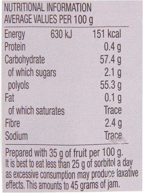 Stute 430g Diabetic No Added Sugar Blackcurrant Jam