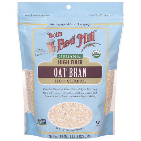 18oz (Pack 4) Bob's Red Mill Organic Oat Bran, of - Non GMO, Vegan, Kosher