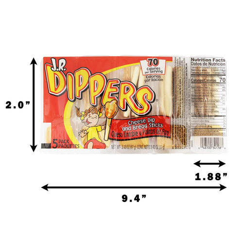 J.R. Dippers (2 Packs), 2 Pack Cheese Dip & Bread Sticks Snacks