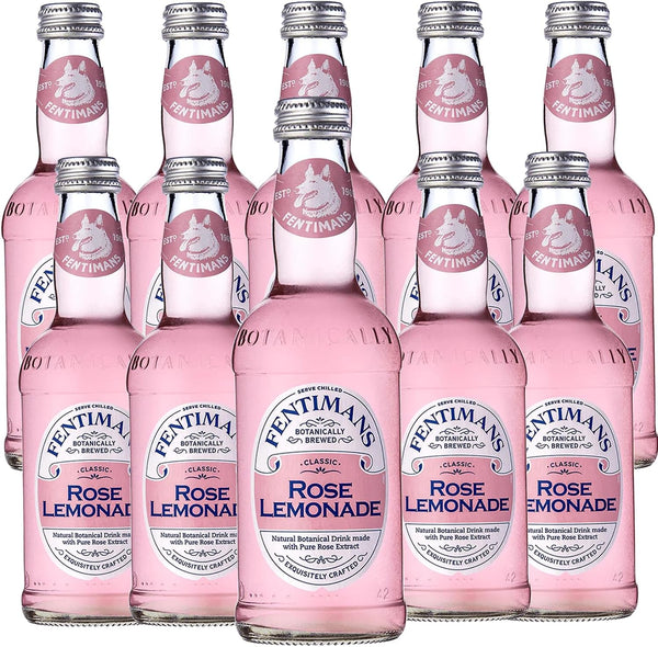 Fentimans Botanically Brewed Classic Rose Lemonade Sparkling Soda, 9.3 fl oz Bottles