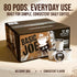 80 Count 100% Basic Joe Dark Roast Coffee Pods - | Bold Single Serve K-Cup Compatible Pods | Arabica | Strong Morning