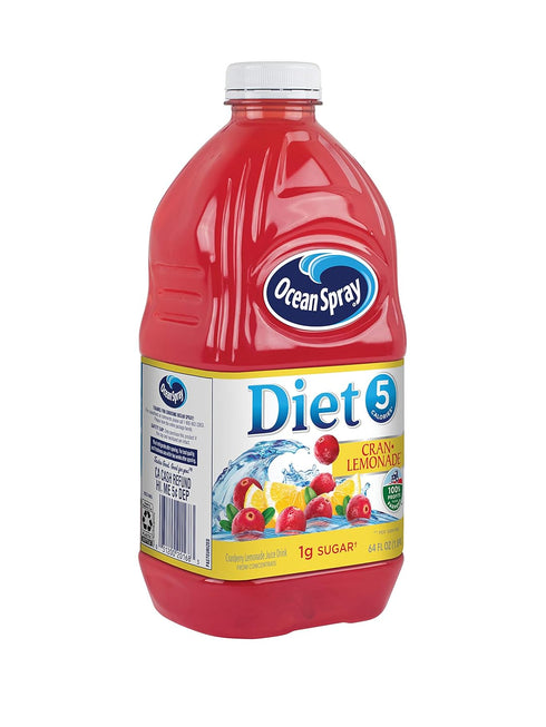 64 Oz Ocean Spray Diet Cran-Lemonade Cranberry Lemonade Juice Drink, Fl Bottle