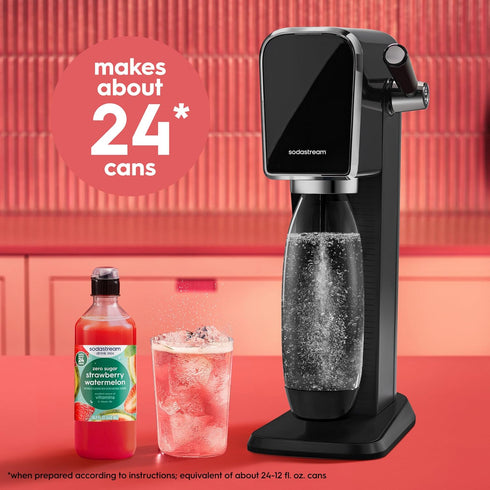14.9 Oz (Pack 4) SodaStream Zero Strawberry Watermelon Drink Mix, New Pour Bottle Fl