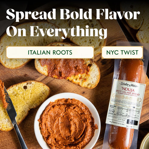4 Oz (Pack 1) Schaller & Weber Nduja Spicy Salami Spread, of | Nduja Calabrian Spreadable Salami | No Artificial