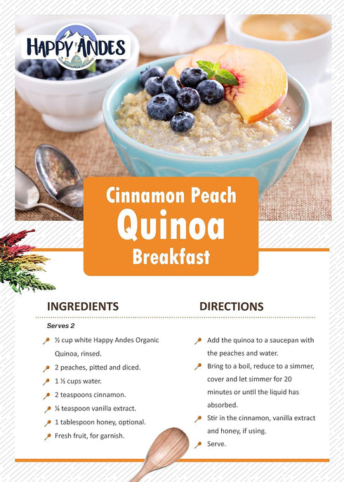 3 lb Happy Andes Tri-Color Organic Whole Grain Quinoa Non-GMO, Non Gluten, Ready to Cook Food for Oats & Seeds Recipes