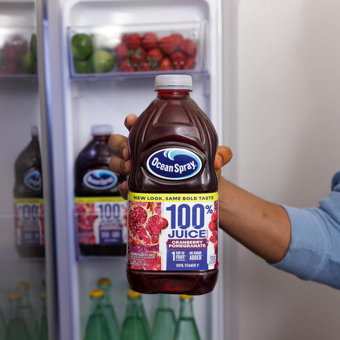 100% 64 Oz Ocean Spray Juice Cranberry Pomegranate Juice Blend, Fl Bottle